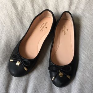 Kate Spade ♠️ black leather ballet flats